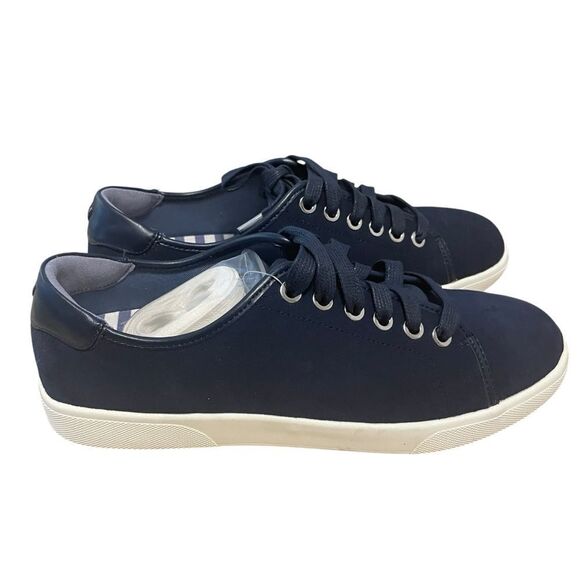 Vionic Sunny Brinley Water Resistant Suede Navy Sneakers Size 6.5 NEW - Picture 1 of 5